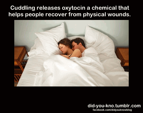 cuddle reduces soreness