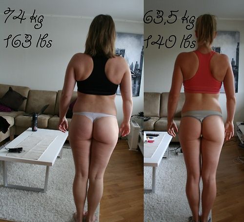 Booty gains before and after